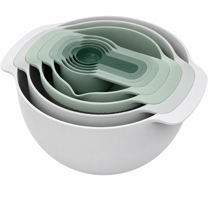 Joseph Joseph Nest 9 Plus 9-Piece Food Preparation Set 40112 (Sage Green)