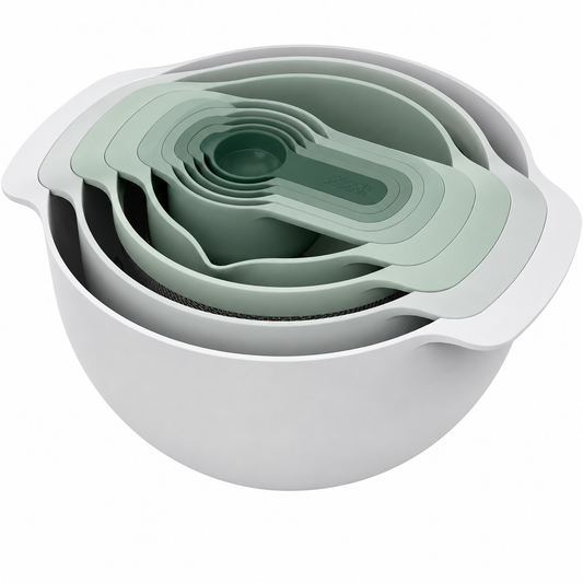 Joseph Joseph Nest 9 Plus 9-Piece Food Preparation Set 40112 (Sage Green)