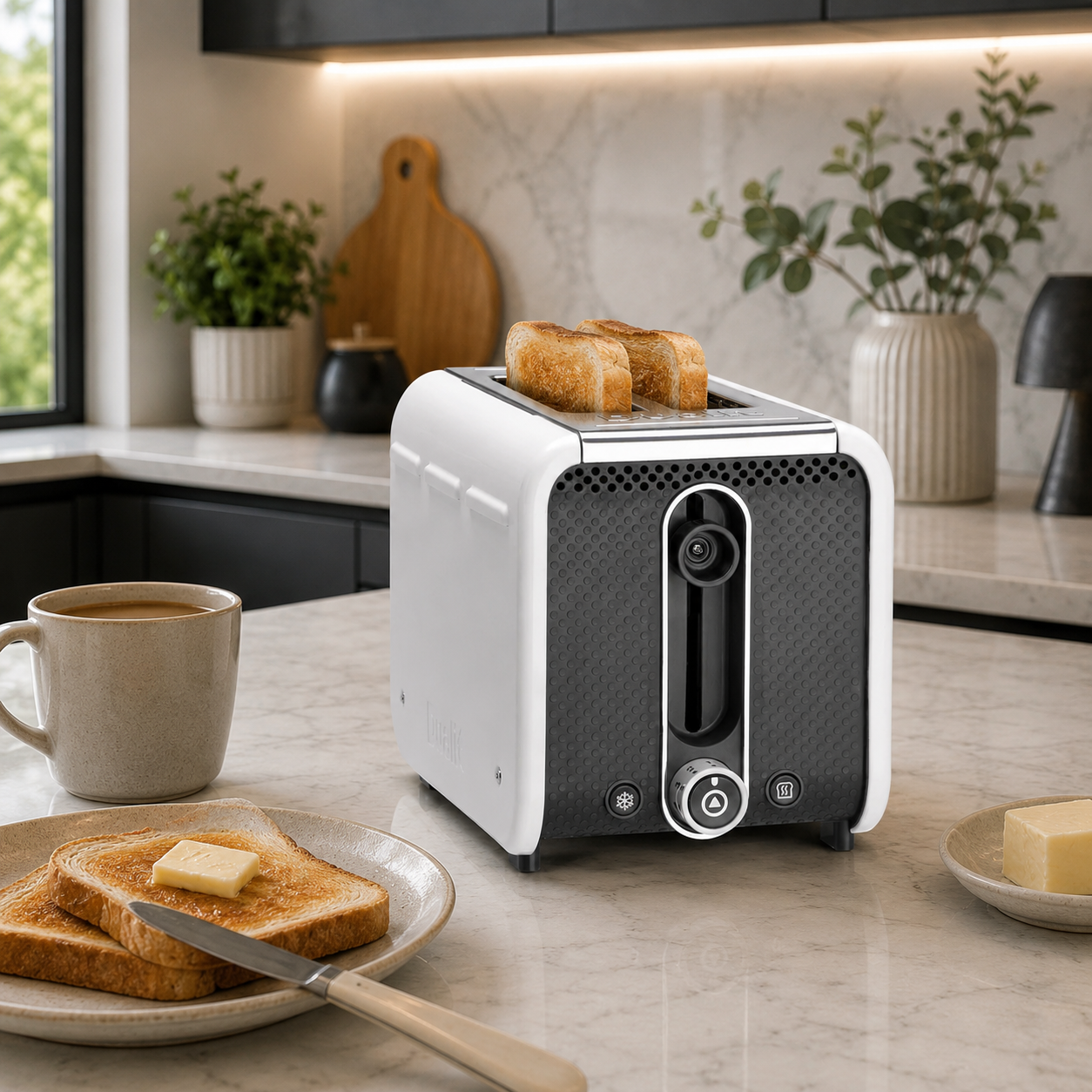 Dualit Dualit Studio 2 Slice Toaster 26412 (White/Grey)