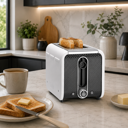 Dualit Dualit Studio 2 Slice Toaster 26412 (White/Grey)