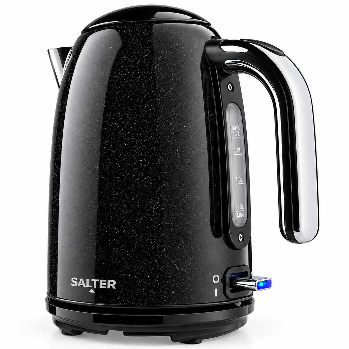 Salter Boston Kettle & 4 Slice Toaster Kitchen Set (Black)