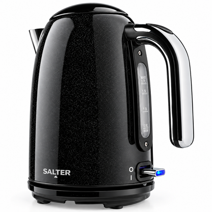Salter Boston Kettle & 4 Slice Toaster Kitchen Set (Black)