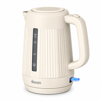 Swan Linea Electric Kettle & 2 Slice Toaster Kitchen Set (Chantilly Cream)