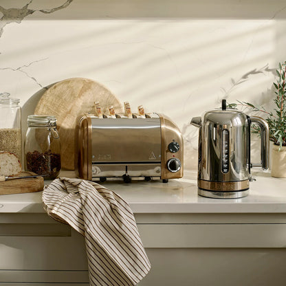 Dualit Classic Silver Kettle & Sage 2 Slice Vario AWS Toaster Kitchen Set