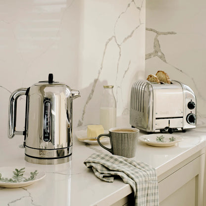 Dualit Classic Kettle & 2 Slice Toaster NewGen Kitchen Set (Polished Chrome)