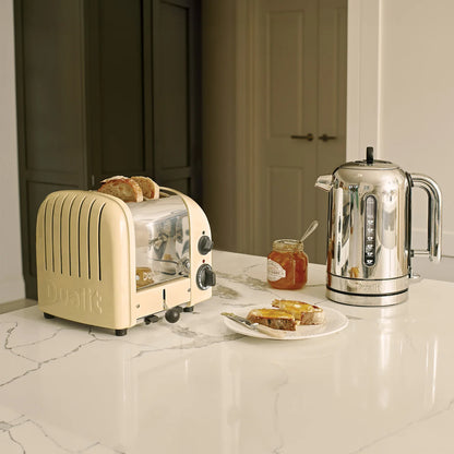 Dualit Classic Kettle & 2 Slice Vario AWS Toaster Kitchen Set (Cream)