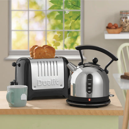 Dualit Lite Dome Kettle & 4 Slice Toaster Kitchen Set (Black)