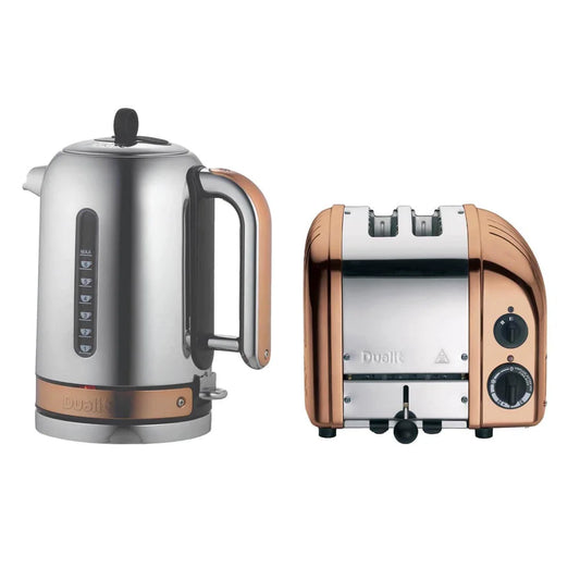 Dualit Classic Kettle & 2 Slice Toaster Kitchen Set (Copper)