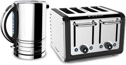 Dualit Architect Jug Kettle & 4 Slice Toaster Kitchen Set (Black)