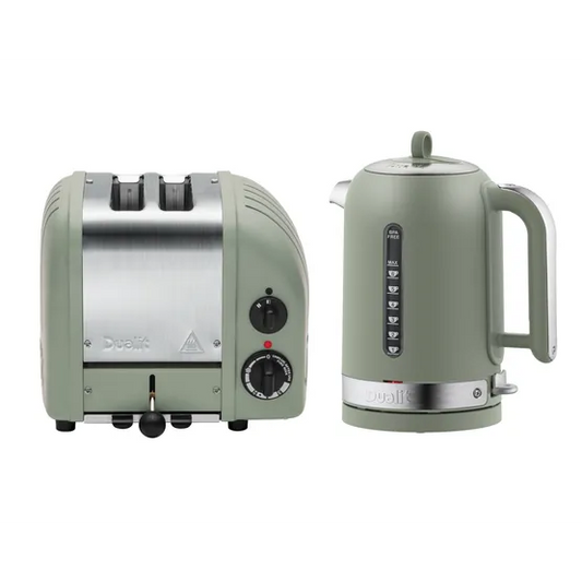 Dualit Classic Kettle & 2 Slice Toaster Kitchen Set (Sage)