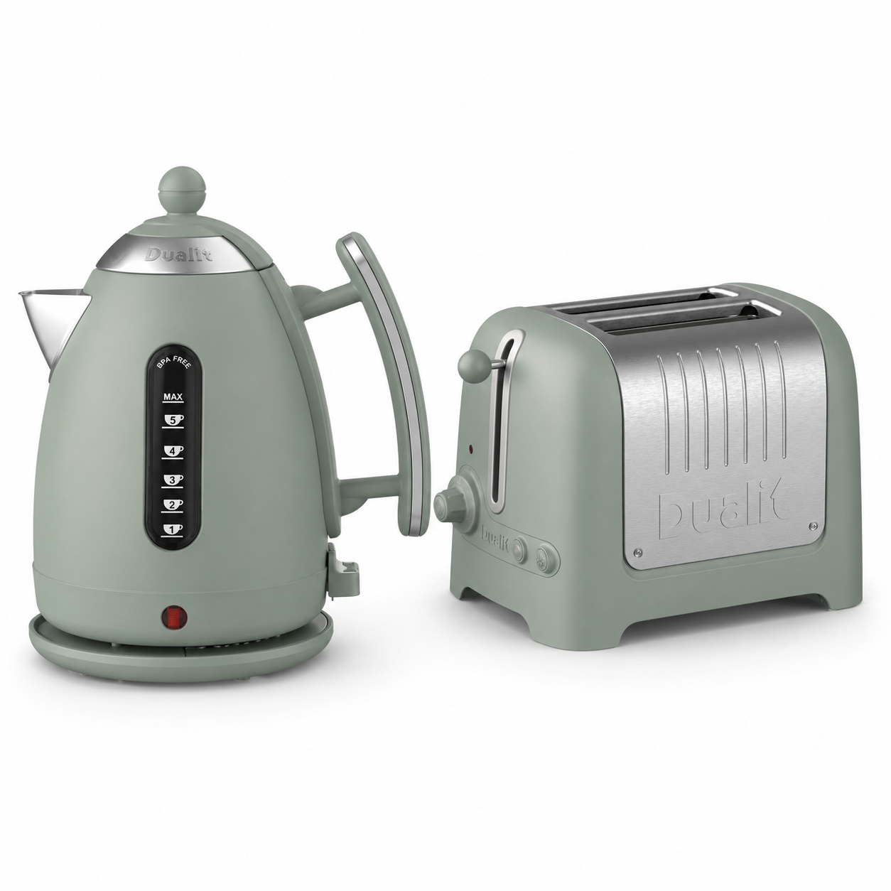 Dualit Dualit Lite Jug Kettle & 2 Slice Toaster Kitchen Set (Sage)