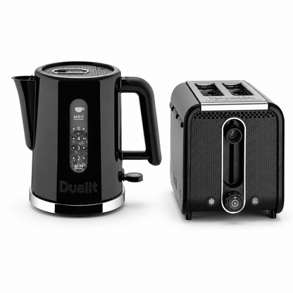 Dualit Dualit Studio Kettle & 2 Slice Toaster Kitchen Set (Black)
