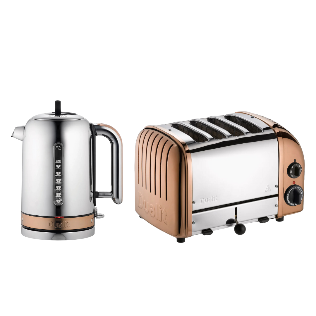 Dualit Classic Kettle & 4 Slice Toaster NewGen Kitchen Set (Copper)