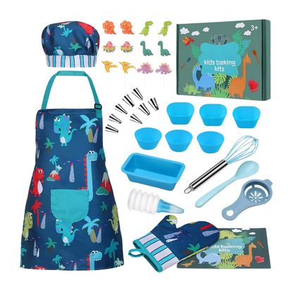 Kids Baking Kit 34pcs Bake Set Childrens Chef Hat Cooking