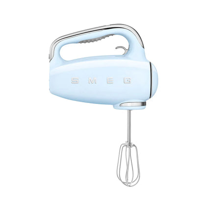 SMEG Blue Hand Mixer Turbo 3 Attachments LED Display HMF01PBUK