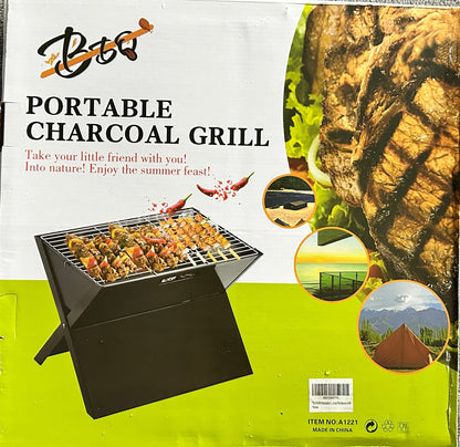 Portable Charcoal Burner BBQ Folding Barbecue Grill Fire Pit Small (Foldable)