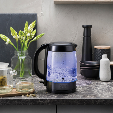 Russell Hobbs Illuminating Glass Kettle 27750 (Matte Black) - Vibe Home