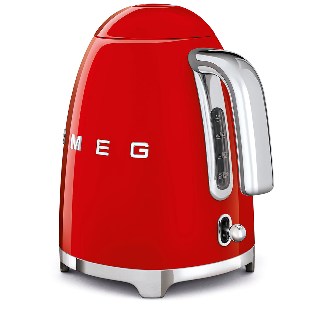 SMEG Retro Kettle & 2 Slice Toaster Kitchen Matching Set (Red)