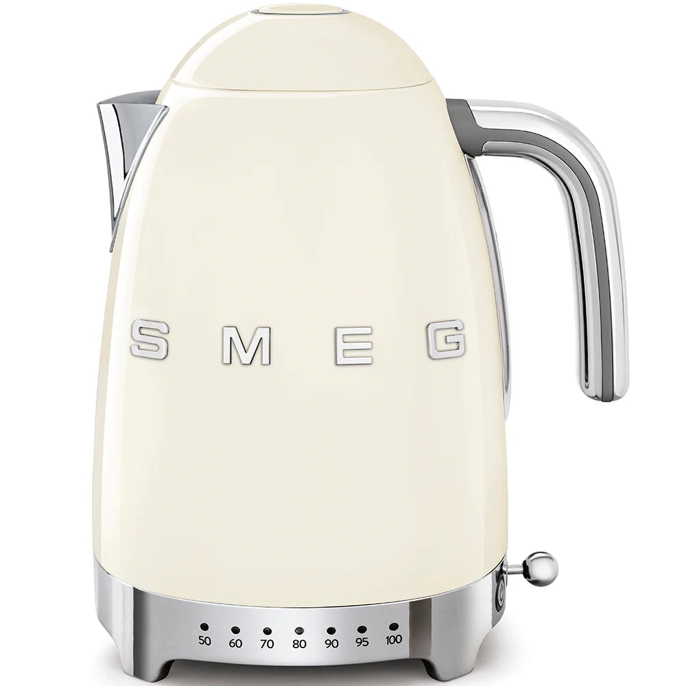 SMEG Kettle Variable Temperature Control KLF04CRUK - Cream