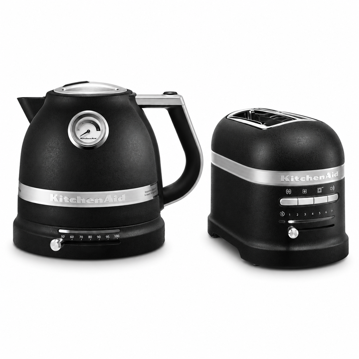 KitchenAid KitchenAid Artisan Kettle & 2 Slice Toaster Kitchen Set (Cast Iron Black)