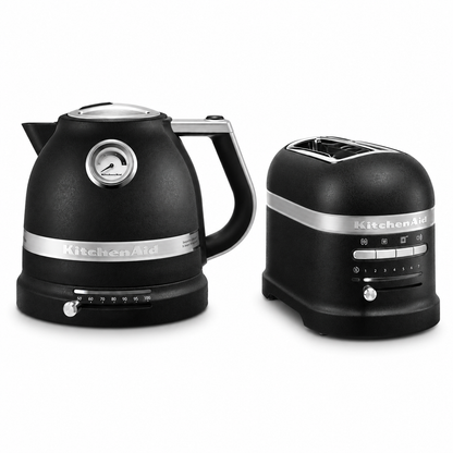 KitchenAid KitchenAid Artisan Kettle & 2 Slice Toaster Kitchen Set (Cast Iron Black)