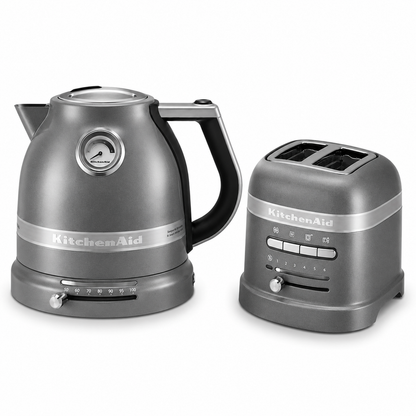 KitchenAid KitchenAid Artisan Kettle & 2 Slice Toaster Kitchen Set (Medallion Silver)
