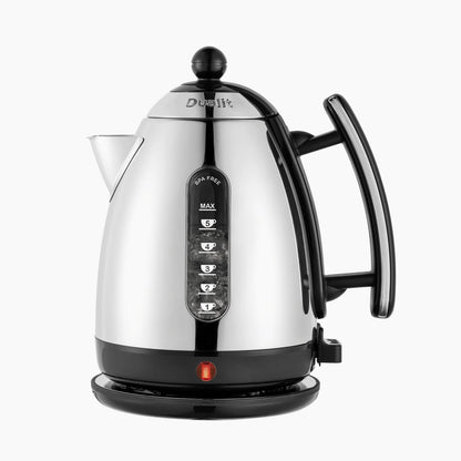 Dualit Lite Jug Kettle & 2 Slice Long Slot Toaster Kitchen Set (Black)