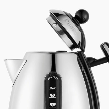 Dualit Lite Jug Kettle & 2 Slice Long Slot Toaster Kitchen Set (Black)