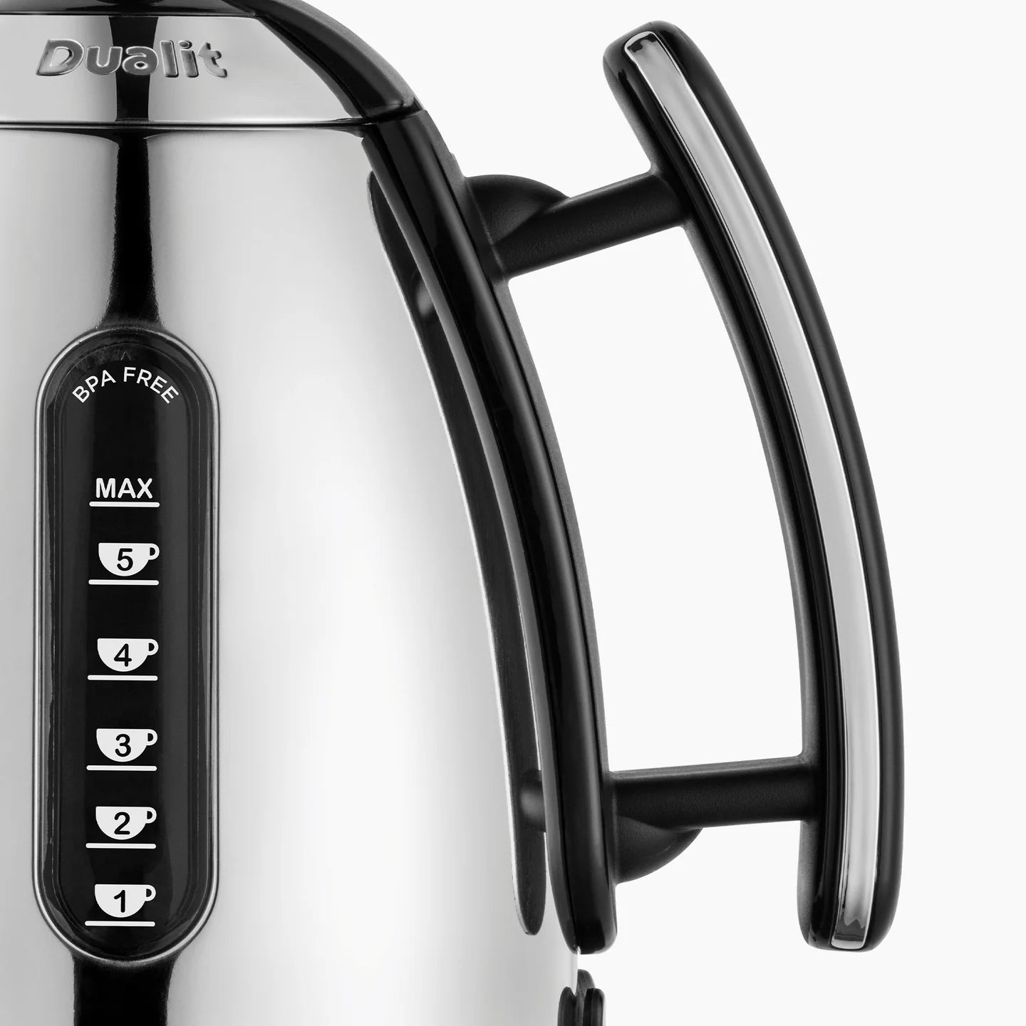 Dualit Lite Jug Kettle & 2 Slice Long Slot Toaster Kitchen Set (Black)