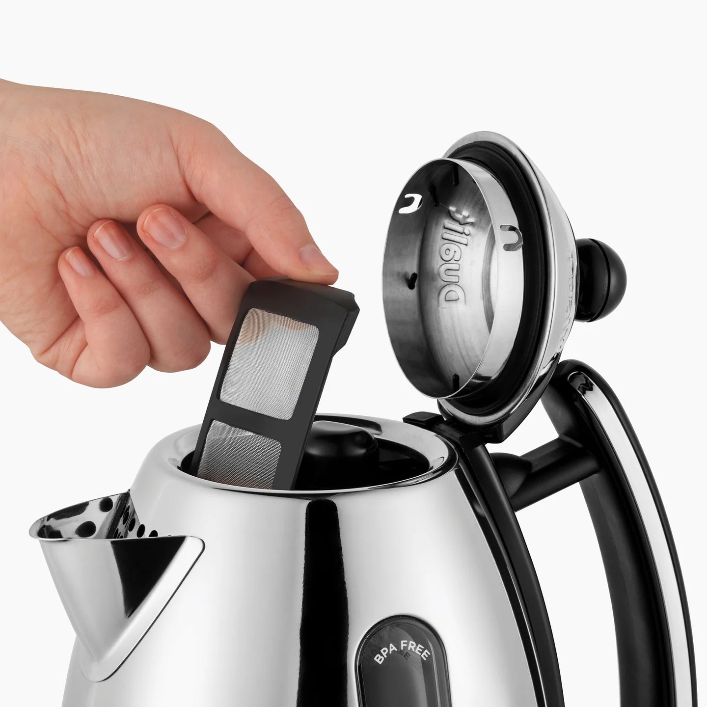 Dualit Lite Jug Kettle & 2 Slice Long Slot Toaster Kitchen Set (Black)