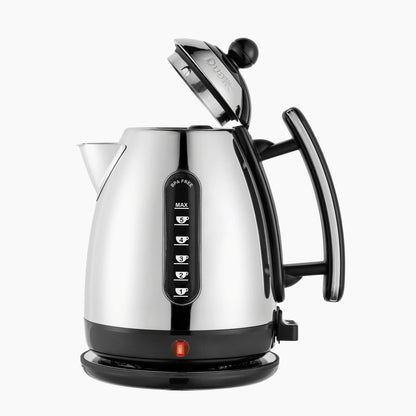 Dualit Lite Jug Kettle & 2 Slice Long Slot Toaster Kitchen Set (Black)