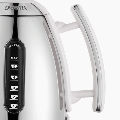 Dualit Lite Jug Kettle & 2 Slice Toaster Kitchen Set (White).