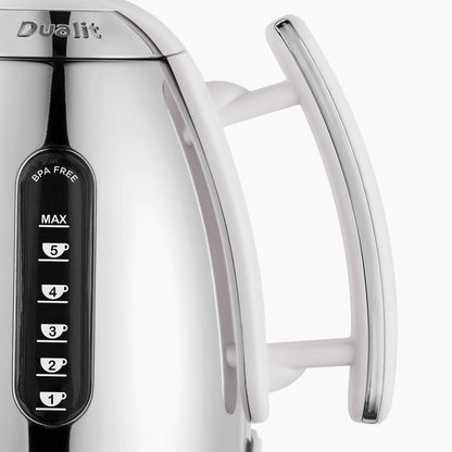 Dualit Lite Jug Kettle & 4 Slice Toaster Kitchen Set (White)