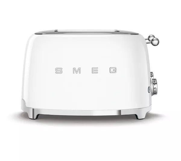 SMEG White 4 Slice Toaster Stainless Steel Retro Kitchen Large Slots TSF03WHUK