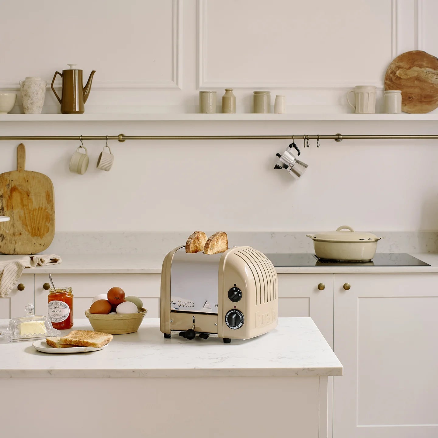 Dualit Classic Kettle & 2 Slice Vario AWS Toaster Kitchen Set (Sandstone)