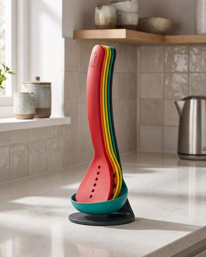 Joseph Joseph Nest 5 piece Utensils Set with Magnetic Stand 10124 (Multicolour)