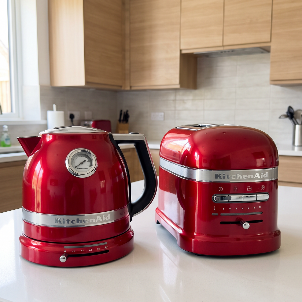 KitchenAid KitchenAid Artisan Kettle & 2 Slice Toaster Kitchen Set (Candy Apple Red)