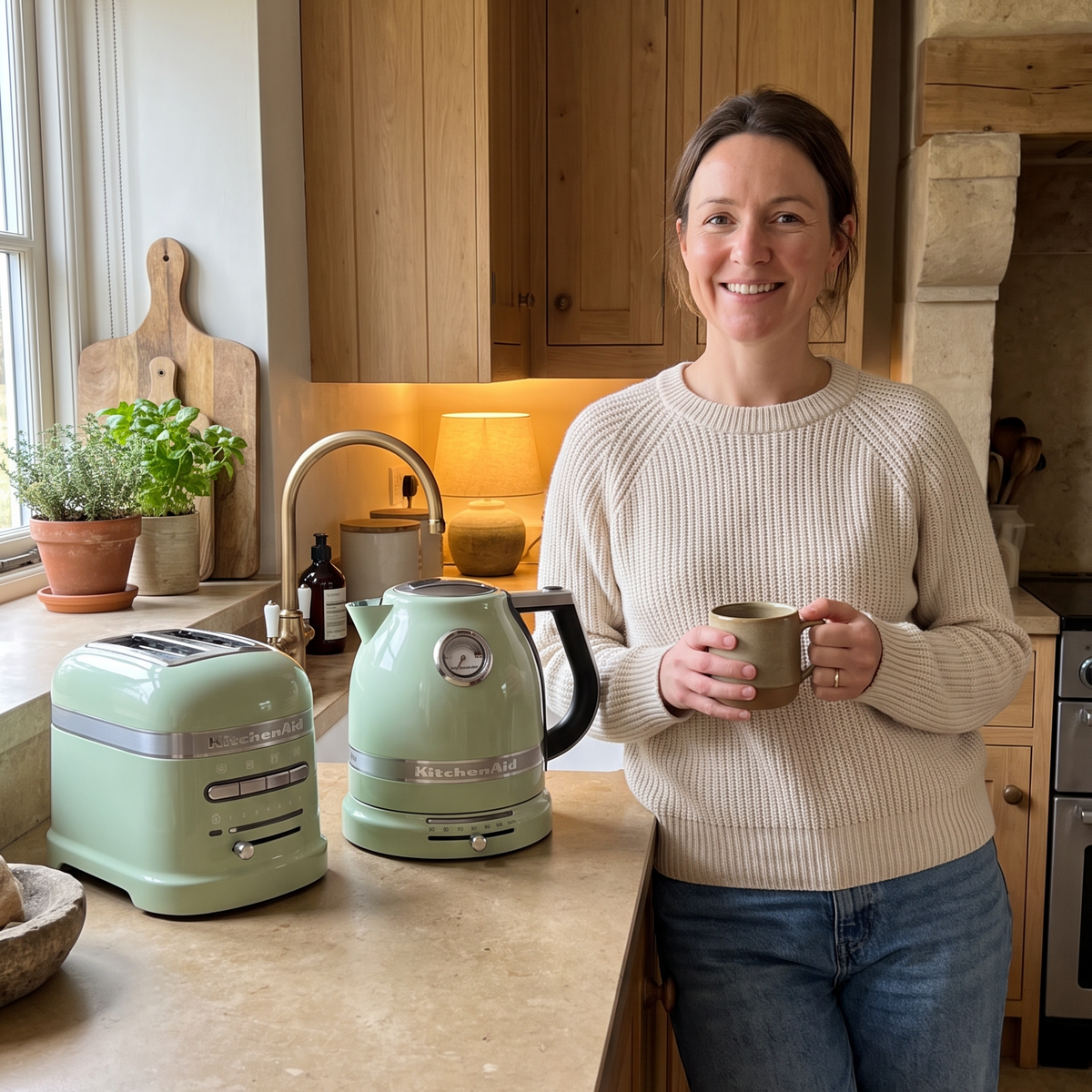 KitchenAid Artisan Kettle & 2 Slice Toaster Kitchen Set (Pistachio Green)