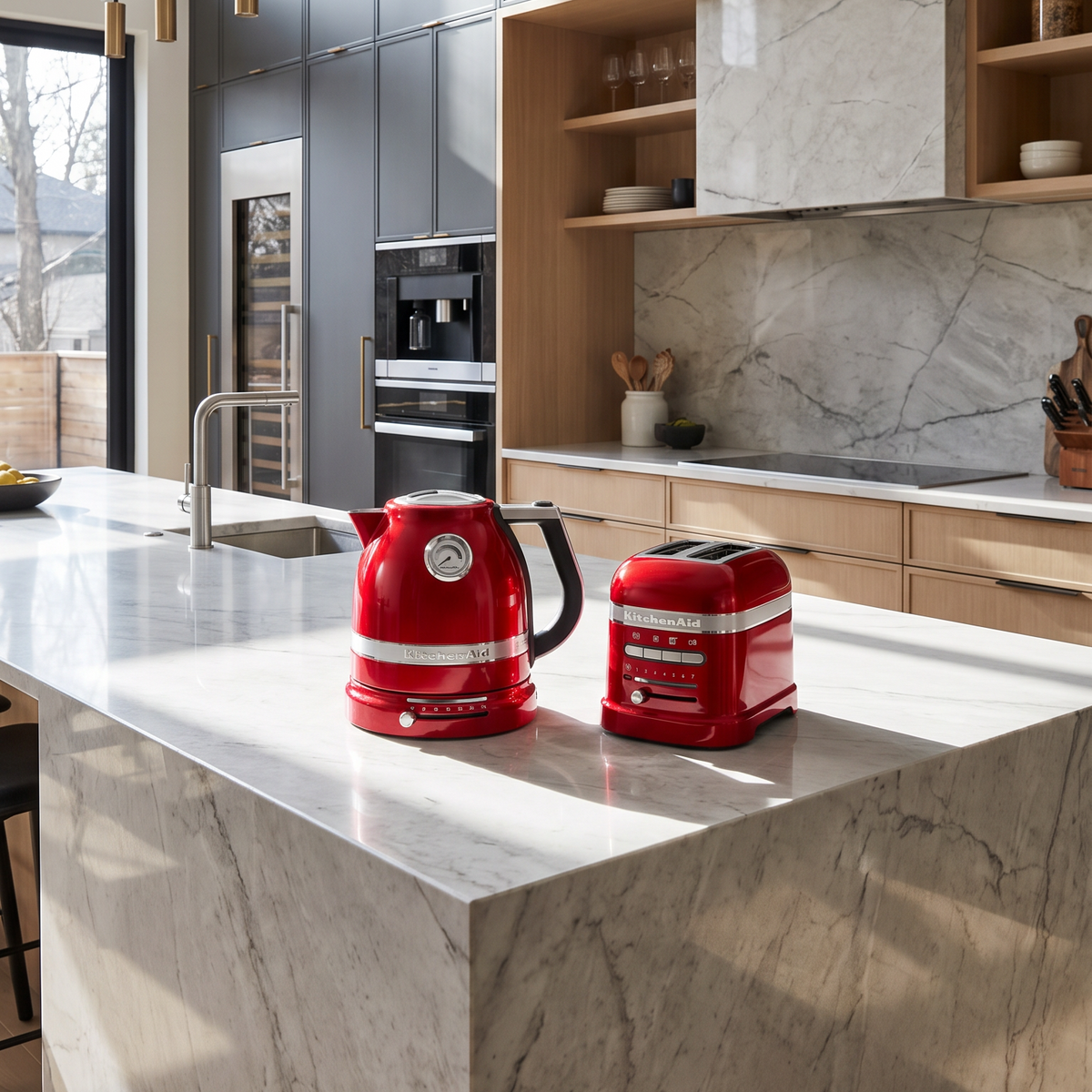 KitchenAid KitchenAid Artisan Kettle & 2 Slice Toaster Kitchen Set (Candy Apple Red)