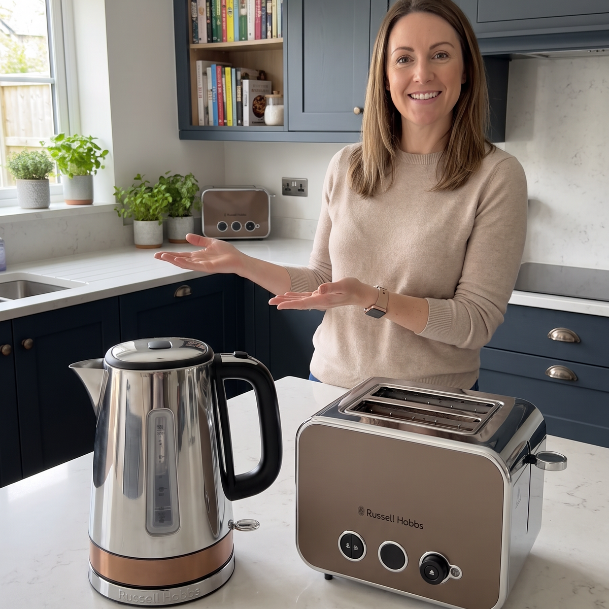Russell Hobbs Russell Hobbs Distinctions Jug Kettle & Toaster Kitchen Set (Titanium)