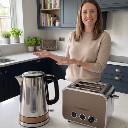 Russell Hobbs Russell Hobbs Distinctions Jug Kettle & Toaster Kitchen Set (Titanium)