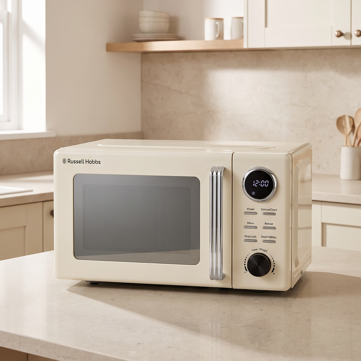 Russell Hobbs Russell Hobbs Hanley 20L 800W Digital Microwave RHMD838JW (Jasmine Cream)