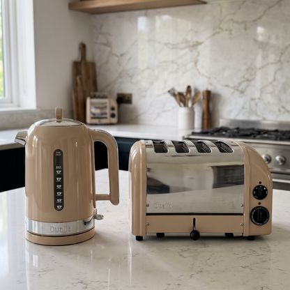 Dualit Dualit Classic Kettle & 4 Slice Vario AWS Toaster Kitchen Set (Sandstone)
