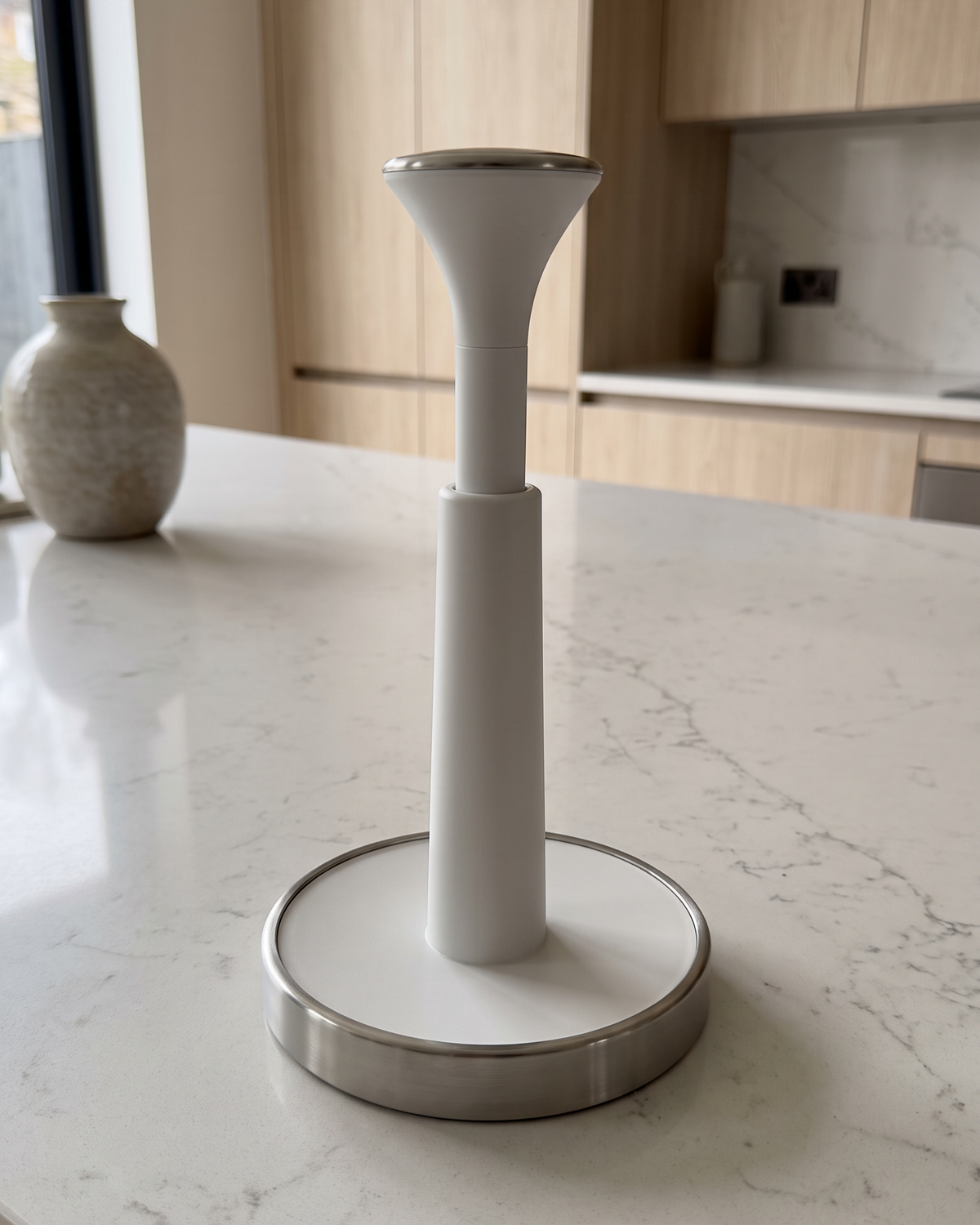 Joseph Joseph Joseph Joseph Grey Push & Tear Kitchen Roll Holder Towel Pole 851688 (Stone)