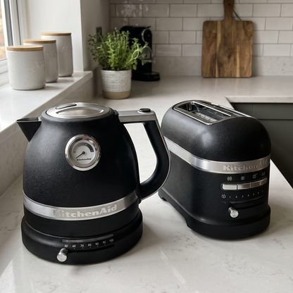 KitchenAid KitchenAid Artisan Kettle & 2 Slice Toaster Kitchen Set (Cast Iron Black)