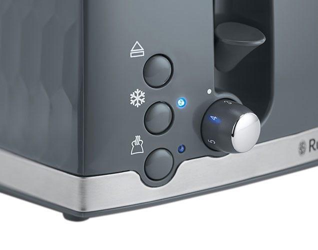 Russell Hobbs Honeycomb 4 Slice Toaster 26073 (Grey) - Vibe Home