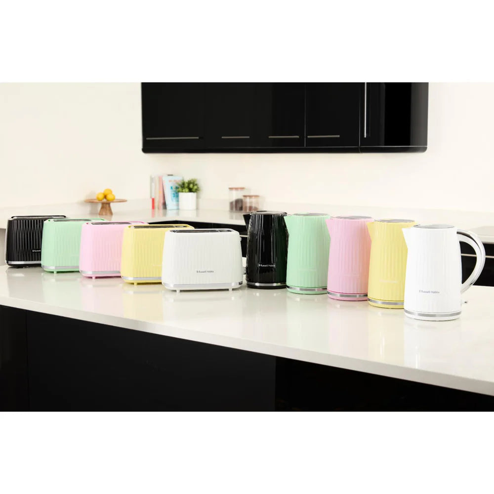 Russell Hobbs Eden Jug Kettle & 2 Slice Toaster Kitchen Set (Lemon) - Vibe Home