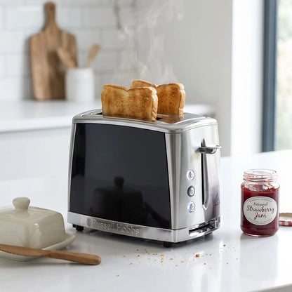 Russell Hobbs Russell Hobbs Luna Kettle & 2 Slice Toaster Kitchen Set (Grey)
