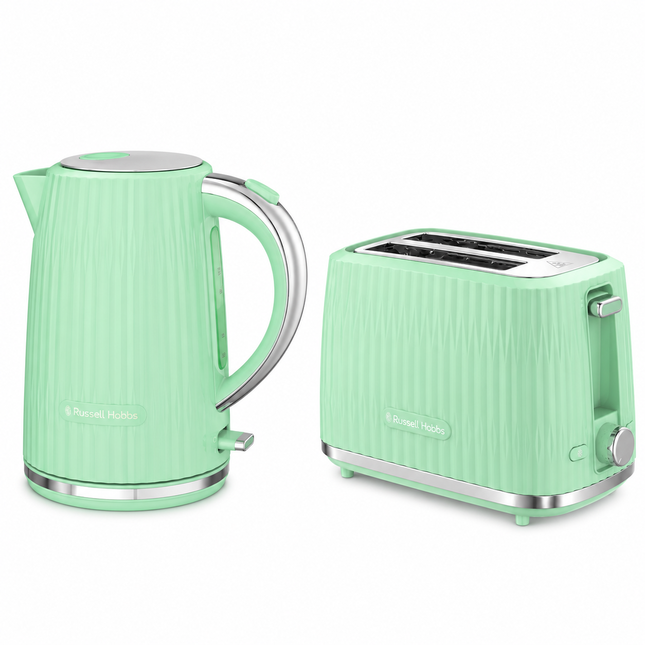 Russell Hobbs Russell Hobbs Eden Kettle & 2 Slice Toaster Kitchen Green Set (Pistachio/Green)
