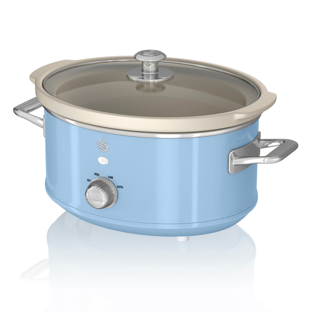 Swan Retro 3.5L Slow Cooker SF17021BLN (Blue)